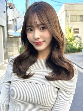 ミラリー トウキョウ(Mirareee Tokyo) 20代30代40代◎前髪パーマグレーベージュレイヤーロング黒髪