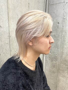 サンクプロジェクト(cinq PROJECT) 韓国風メンズミルクティーベージュダブルカラーハイトーンカラー