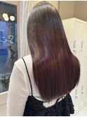 ピンクレッド10代20代うる艶髪