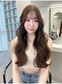 (amane)韓国風ウェーブ巻き/ミルクベージュ