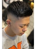 スキンフェードアップバングクルーカット