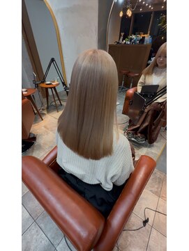 シアー(SHEER.) 髪質改善ブリーチ×ミルクティーベージュ【表参道,青山美容室】