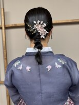 フェンヘアーアイス 中目黒(Fen.hair ici)&nbsp;20代30代大人可愛いお呼ばれスタイル編みおろし金箔