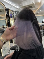 ラピス 渋谷本店(Lapis)&nbsp;インナーカラー/ホワイトラベンダー/レイヤーカット/髪質改善