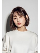 クロス(CROSS)&nbsp;ナチュラルブラウンカラー　内巻きボブ