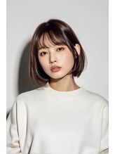 クロス(CROSS)&nbsp;ナチュラルブラウンカラー　内巻きボブ