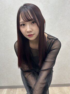 フレーム 博多店(FRAME) 髪質改善ストレート×艶髪レッドカラー【福岡/博多】