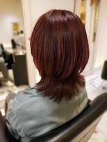 クルミ(culumi) 20代 30代 深紅のツヤ髪!秋冬ボルドーレッドカラー