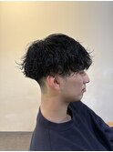 シャドウパーマ　ダウンパーマ　ホワイトメッシュ　八王子