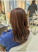 盛岡【白髪ぼかしハイライト暖色pink】初めての白髪ぼかしに◎