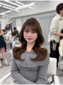韓国スタイル/ナチュラルくびれヘア_くびれ巻き_透明感カラー