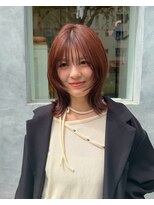 プラネシブヤ(Prune Shibuya)&nbsp;ほんのり暖色カラーとミディアムレイヤーボブ