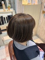 ネクサス イング 宮野木店(nexus-ing) 大人の上品丸みショートボブ×立体感を生む白髪活かし