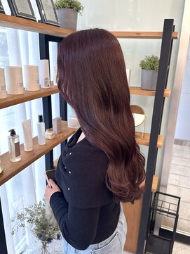 ReFa認定プレミアムサロン 全席個室美容室 Zina ガーデンズ千早【6/27OPEN(予定)】 赤系カラー/レイヤー/美髪/縮毛矯正/韓国巻き【Zina千早SAKI】