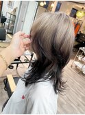 ハッシュレイヤー ベージュ×ブラウン ルーツカラーエンドカラー