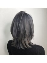 シェア 天王寺(share)&nbsp;☆ウルフグレイ☆ ネイビーカラーフレンチボブブランジュ 天王寺