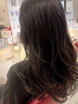 ステラ 久我店(stella) ナチュラルロングのカーキグレージュ/グレーベージュ/30代40代