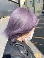 ミョンシル&nbsp;色落ちはホワイトグレー！艶髪ラベンダーグレー