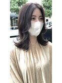 韓国レイヤー ミディアムレイヤー くびれミディアム