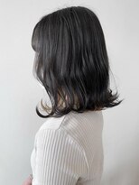 ミミヘアーガーデン(mimi hair garden) インナーカラー★ミルクティベージュ/ミディアムヘア/波巻き