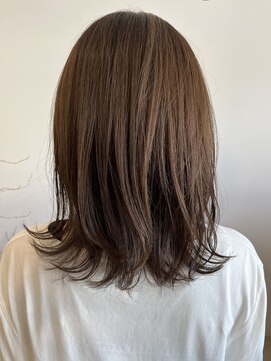 レポヘアー(Repos hair) 大人可愛い大人美人ふんわりカール小顔カットショコラアッシュ