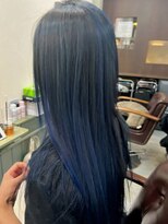 ジル ヘアデザイン ナンバ(JILL Hair Design NAMBA) ブルー、ネイビー、バレイヤージュ