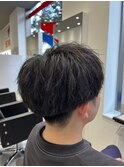 ほつれマッシュ刈り上げツイストスパイラルパーマメンズヘア