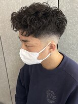 ニアウ 高崎店(Niau)&nbsp;フェードスパイラルパーマメンズパーマアッパバング群馬高崎眉毛