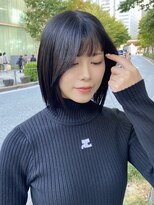 ステア ケース(stair case)&nbsp;韓国切りっぱなしボブ顔まわり前髪カット髪質改善トリートメント