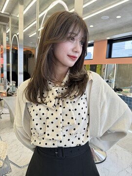 ロンド ストラーダ 心斎橋(Lond strada) こなれミディ×ピンクベージュ×美髪［髪質改善/縮毛矯正］