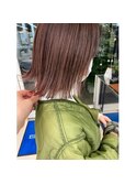 ★小顔くびれヘルシースタイルピンクアッシュ外ハネカール