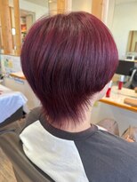 ヘアショップ エヌアンドエー 久喜菖蒲店(hair shop N&A) 韓国風ジェントルヘアウルフ×メンズカラー レッド