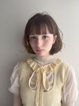 アルテフィーチェ 梅田(artefice) ショートカットミニウルフカットデジタルパーマチェリーブラウン