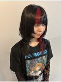 レイヤー/ロング/黒髪/RED