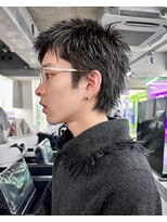 メンズレコ 渋谷(MEN'S LECO)&nbsp;メンズスパイキーショートブルーブラックサーフカール