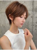ミニウルフ×チェリーブラウン[くびれヘア/イメチェン/夏]