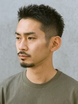 ルシードスタイルサワ(LUCIDO STYLE sawa)&nbsp;スパイキーアフロガイルヘアマレット風黒髪フェードスタイル