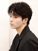 ルーシー 渋谷(LUCEY)&nbsp;センターパートフェザーパーマシャドウパーマメンズパーマ