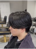 センターパートニュアンスパーマ