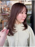 ベージュブラウン/レイヤーカット
