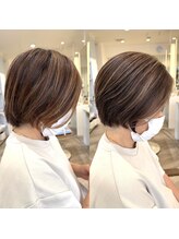 ヘアアンドメイク ニューヨーク ニューヨーク 長岡天神店(Hair&Make NYNY)&nbsp;白髪との馴染み抜群な育てるハイライト