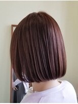 ナンバー 秋田店(N°)&nbsp;ミニボブ シースルー ラベンダー 透け感 暖色系カラー 艶カラー