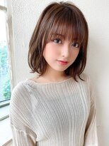 アフロート ディル(AFLOAT D'L)&nbsp;大人かわいい 外ハネくびれボブ ベージュ ラベンダーカラー KI