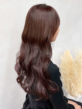 ミュラ(mulah) 透明感カラーピンクブラウン＊韓国風ヨシンモリ巻きロング