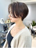 ハンサムショート ベージュカラー