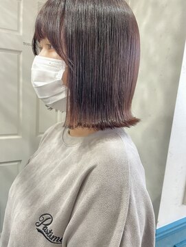 シー バイ ロンド 新宿(Sea by Lond) ボブ×チョコレートカラー【髪質改善/新宿/レイヤー/縮毛矯正】
