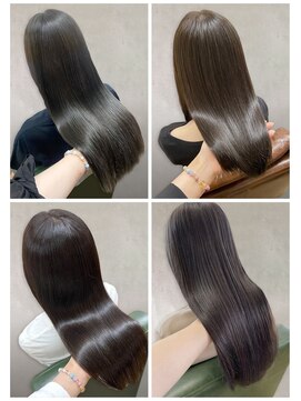 美容室フルール ★縮毛矯正ロング♪コスメストレート髪質改善ココアベージュ