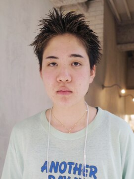 アルバム 渋谷パルコ(ALBUM) 短髪ツーブロックアッシュブラックグレージュカラー_ba471931