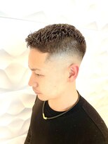 銀座マツナガ 浅草店&nbsp;黒髪短髪/濡れパンフェード/アイロンパーマ