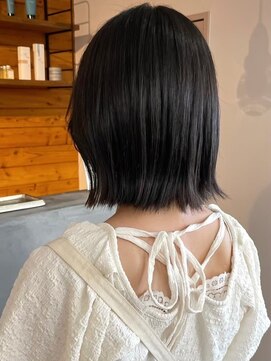 ビスクヘアデザイン(bisq hair design) ボブ　ミルクティーベージュ　艶髪　髪質改善カラー　ショート
